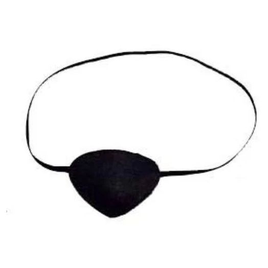 Graham Grafco Eye Patch with Black Sateen Finish and Elastic Headband, Box of 12