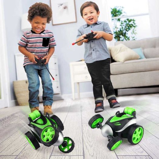 Growsly Rolling Remote Control Car, RC Roller Stunt Car 360 Degree Rotation Gifts for Kids Racing Toys, Kids 3 4 5 6 7 8 9 10 Years Old Boys and Girls, Green