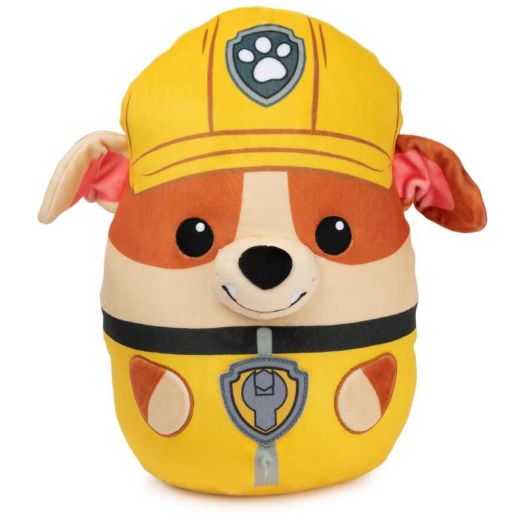 Paw Patrol Rubble Squish Plush, Official Toy from The Hit Cartoon, Squishy Stuffed Animal for Ages 1 and Up, 12"