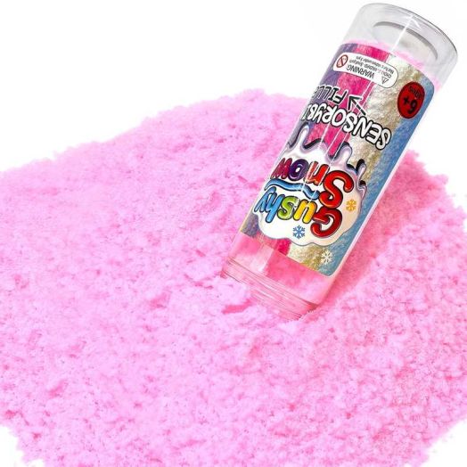 GushySnowLatex Material Sensory bin Filler Bulk Soft&Light Fake Snow Toy for Kid Toddler Girl boy Suitable Play Sensory Table Sand Game Box Items(pink)