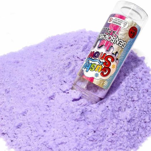 GushySnowLatex Material Sensory bin Filler Bulk Soft&Light Fake Snow Toy for Kid Toddler Girl boy Suitable Play Sensory Table Sand Game Box Items(purple)