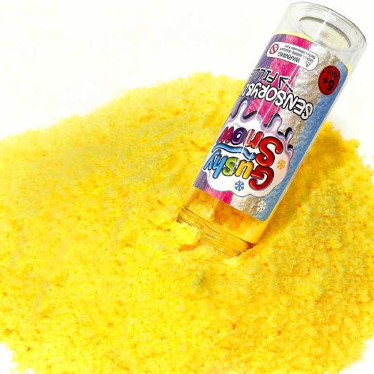 GushySnowLatex Material Sensory bin Filler Bulk Soft&Light Fake Snow Toy for Kid Toddler Girl boy Suitable Play Sensory Table Sand Game Box Items(yellow)