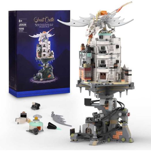 GZBrick Harry Castle Wizarding Bank Building Sets Dragon Castle Architecture for Adults Compatible with Lego