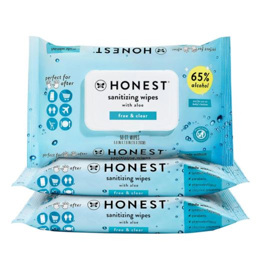 The Honest Company Sanitizing Alcohol Wipes, Unscented, 150 Count