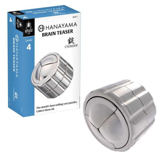 BePuzzled, Cylinder Hanayama Metal Brainteaser Puzzle Level 4 Ages 12+