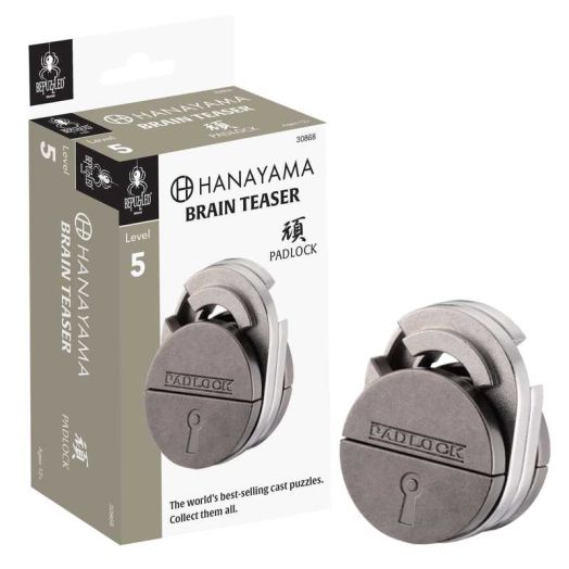 BePuzzled, Padlock Hanayama Metal Brainteaser Puzzle Level 5 Ages 12+