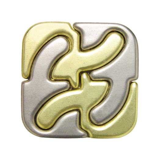 BePuzzled, Square Hanayama Metal Brainteaser Puzzle Level 6 Ages 12+