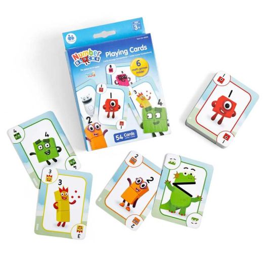 Hand2mind Numberblocks Playing Cards Math Games Kids, 6.75 x 5 x 1.75", Cardboard 54 Piece
