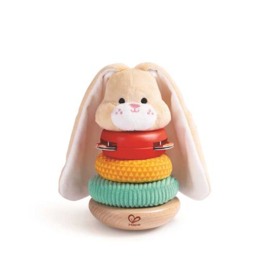 Hape Bunny Stacker, STEM Stacking and Learning Toy, for Unisex Toddler Ages 10 Months+, Plastic