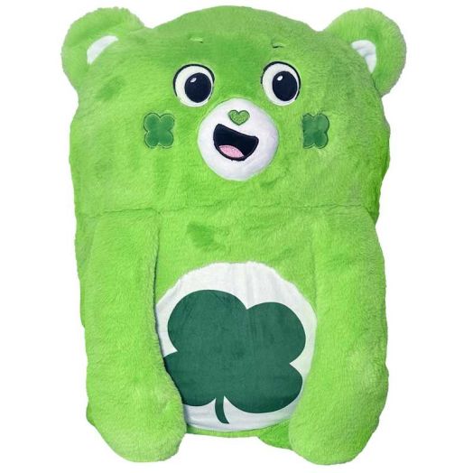 Happy Nappers: Care Bears Pillow Pocket Pal - Good Luck Bear - Plush Character Pillow Case, Animal Cover, Weighted Paws, Soft Huggable Companion, Kids