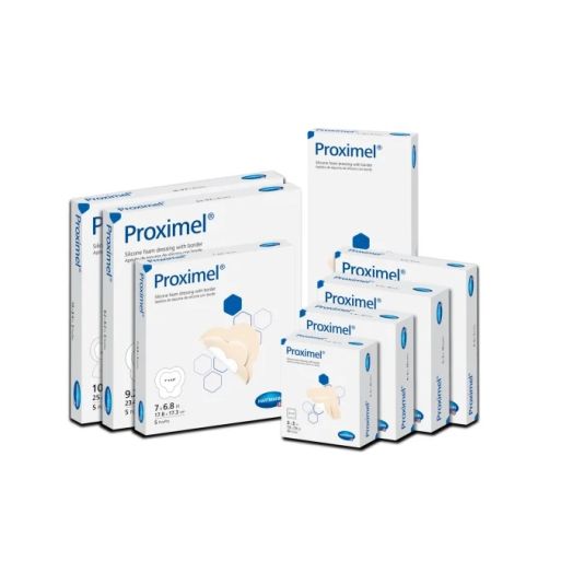 Hartmann USA Proximel Basic Bordered Three-Layer Acrylate Foam Dressing, 7 x 7 Inch Small Sacrum