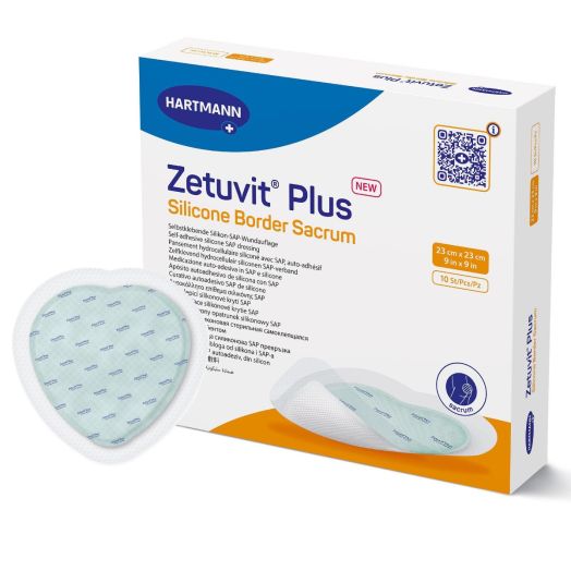 Hartmann USA Zetuvit Plus Silicone Border Sacrum Dressing, 9 x 9 Inch