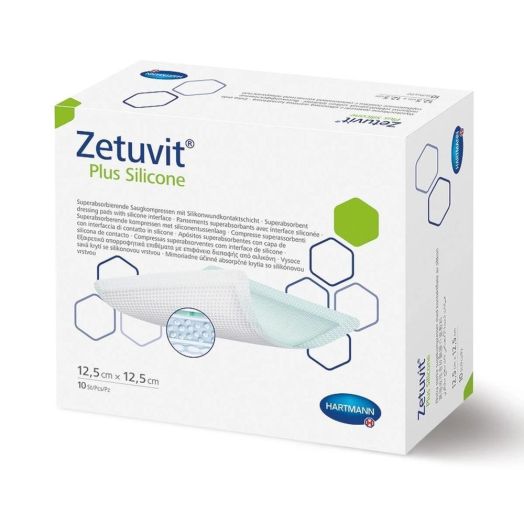 Hartmann USA Zetuvit Plus Silicone Non-Bordered Superabsorbent Dressing, 3 x 3 Inch