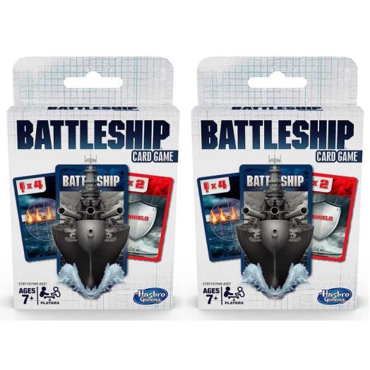 2-PACK - Hasbro Gaming Battleship Card Game for Kids Ages 7 and Up, 2 Players Strategy Game