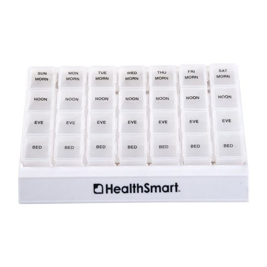 HealthSmart Large Weekly Medication Planner Pill Organizer, 7-Day