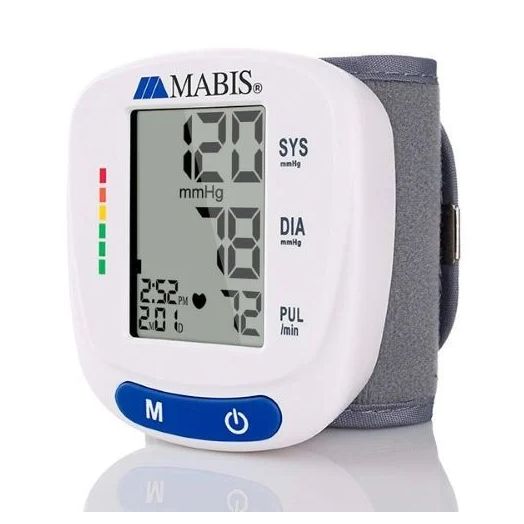 HealthSmart Mabis Digital Wrist Blood Pressure Monitor, White