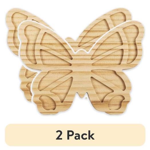 (2 pack) Hello Hobby Wooden Butterfly Craft Project