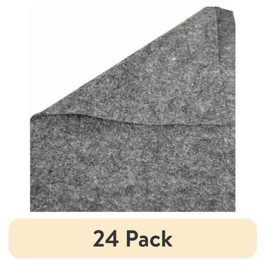 (24 pack) Hello Hobby Felt Sheet, Gray, 9" x 12"