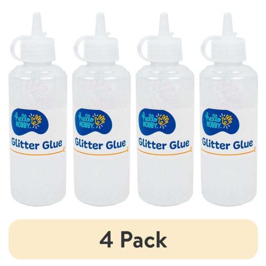 (4 pack) Hello Hobby Iridescent Glitter Glue, 2.9 oz., Boys and Girls, Child, Ages 6+