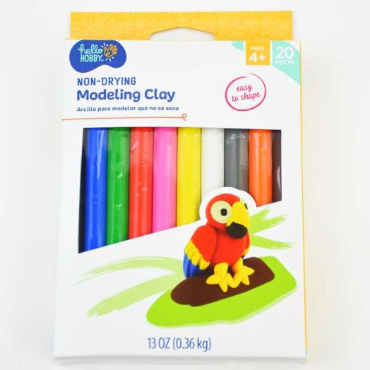 Hello Hobby EZ Shape 1 lb. Non-Drying Modeling Clay, 20 Pieces