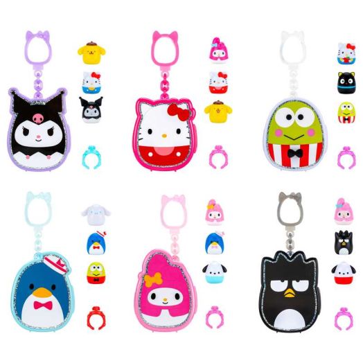 Squish-a-longs Hello Kitty and Friends Clip-a-longs Mini-Squish Mystery Pack