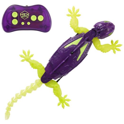HEX BOTS Glow-in-the-Dark Wall Crawler Gecko, Robot Toys for Kids Ages 4 and up