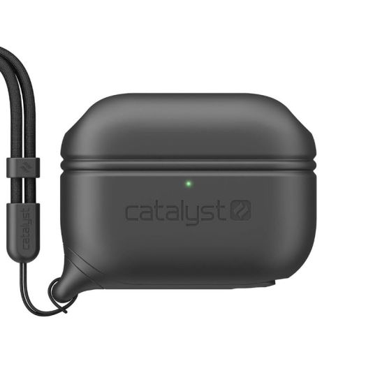 Catalyst - Waterproof Case for AirPods Pro, Carabiner, Faster Wireless Charging, One-Piece Design, High Drop Protection, Scratch and Dust Resistant, Soft-Touch Stealth- Black