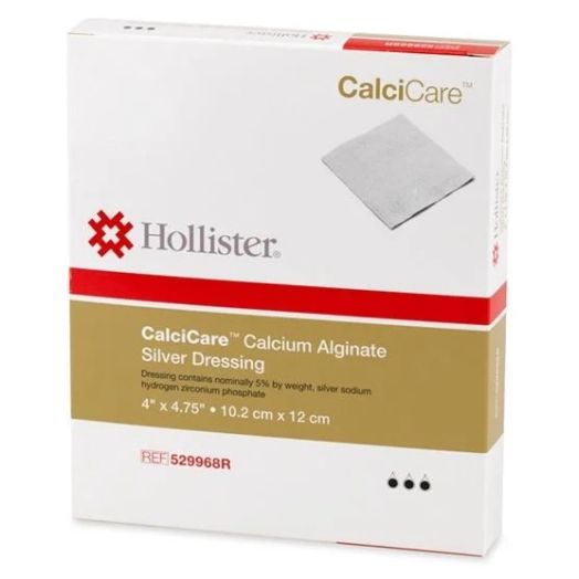 Hollister CalciCare Calcium Alginate Dressing with Silver, 4 x 4-3/4 Inch