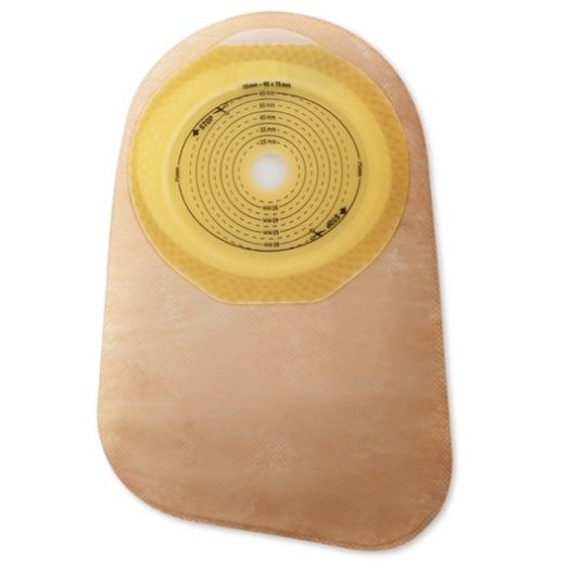 Hollister Premier One-Piece Closed Ostomy Pouch with SoftFlex Skin Barrier, Up to 2-1/8 Inches Transparent Box of 30