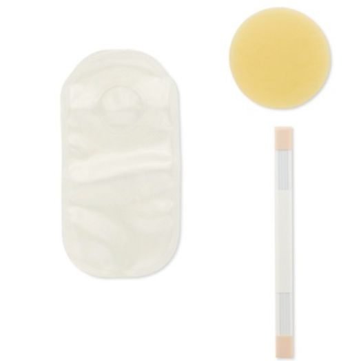 Hollister Pouchkins™ Premie One-Piece Ostomy Pouch, Cut-to-Fit Flat SoftFlex® Skin Barrier Box of 15