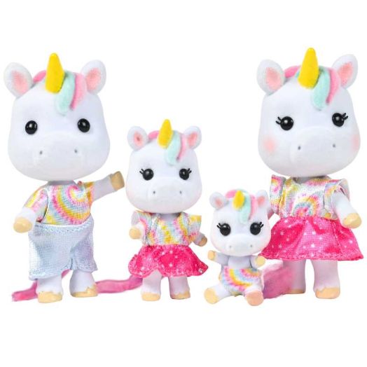 Honey Bee Acres Daydreamers Unicorn Family - Black-Eyed Dolls for Kids Ages 3+
