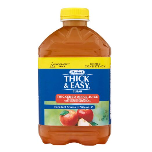 Hormel Health Labs Thick & Easy Clear Honey Consistency Thickened Apple Juice, 46 Ounce