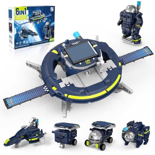 Hot Bee 6-in-1 Space Solar Robot Toy Kit for Kids, Educational Learning Toys Christmas Gift for Boys Girls Age 8+
