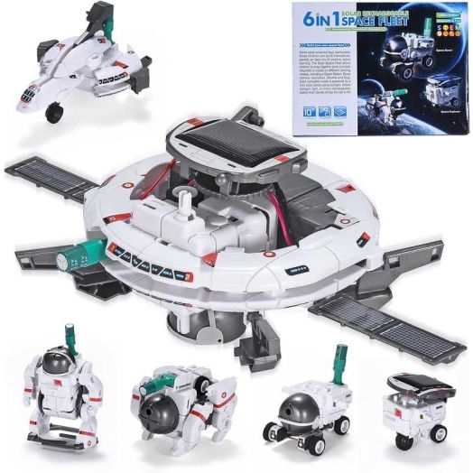 Hot Bee 6-in-1 STEM Toys Space Solar Robot Kit for Kids, Educational Science Learning, Building Robot Toys Birthday Gift for Kids Age 6 7 8-12+