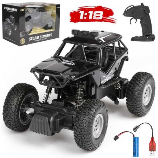 Hot Bee Remote Control Cars 1/18 Scale, Race Car Toys for Boys Kids 6-12 Years Old, RC High Speed 20-40KM/H Electric All Terrain Off-Road Monster Truck.(Black)