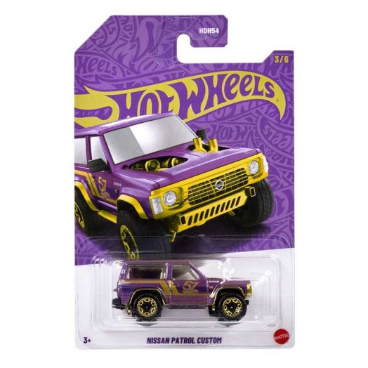 Hot Wheels 1:64 Scale Die-Cast Toy Car or Truck with Purple- & Gold-Colored Deco (Styles May Vary)