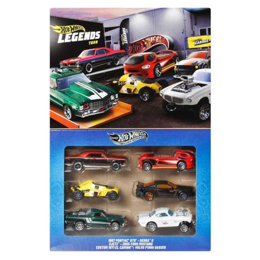 Hot Wheels 1:64 Scale Die-Cast Toy Cars & Trucks, Set of 6 HW Legends Vehicles (Styles May Vary) [ Exclusive]