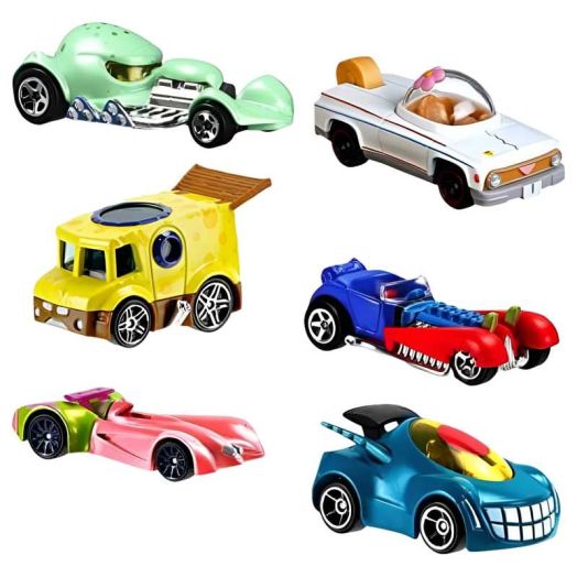 Hot Wheels, 2020 Spongebob Squarepants Character Diecast Car Vehicle Playset, 6 Pieces, Children
