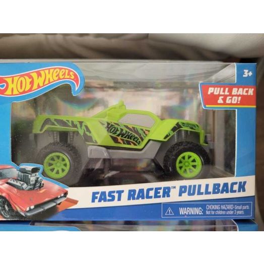 Hot Wheels Fast Racer Pullback - Green Dawgzilla