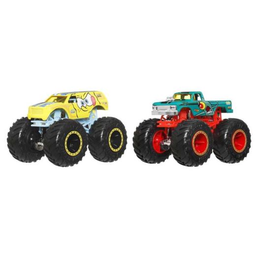 Hot Wheels Monster Trucks SpongeBob SquarePants vs Plankton Vehicle Set