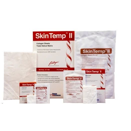 Human Biosciences SkinTemp II Collagen Dressing Sheet, 7 x 7 Inches
