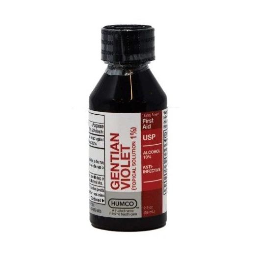 Humco Gentian Violet Antiseptic Topical Solution 1% USP, 2 oz Bottle