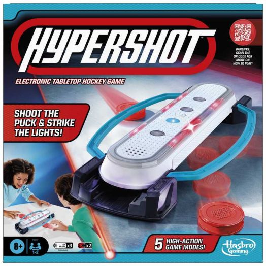 Hypershot Electronic Tabletop Hockey Game, Kids Board Games for 1 to 2 Players, Ages 8+