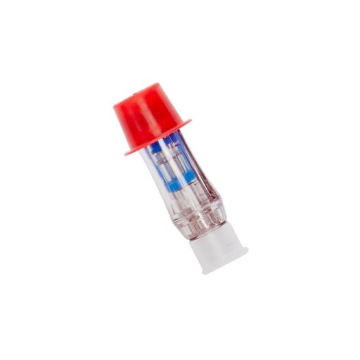 ICU Medical Spiros Spinning Closed Male Luer Connector, Red Cap
