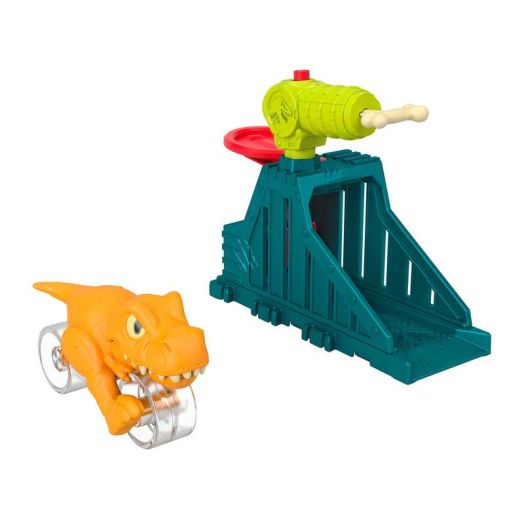 Imaginext Jurassic World Launcher Set with Chomping Toy T. rex & 2 Accessories (Styles May Vary)