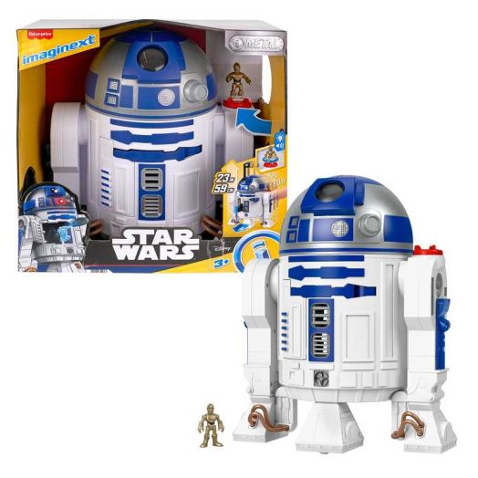 Imaginext STAR WARS R2-D2 Toy with Lights Sounds & C-3PO Character Key for Kids