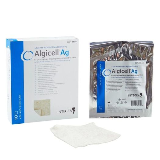 Integra LifeSciences Algicell Ag Silver Calcium Alginate Dressing, 4-1/4 x 4-1/4 Inch