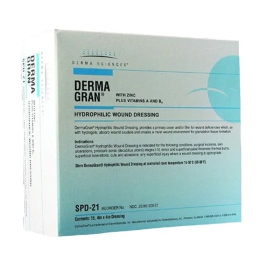 Integra LifeSciences Dermagran B Hydrophilic Wound Dressing, 4 x 4 Inch Sterile