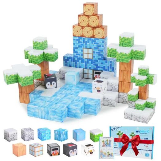 Jaawind 113 PCS Magnetic Blocks - Building Magnet Set Cubes Game, Magnetic Toys for Kids Toddler, Birthday Gifts for Boys Girls 3 4 5 6 7 8 9 10