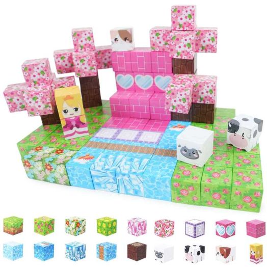Jaawind 154 PCS Magnetic Blocks, Building Magnet Set Cubes Game for Boys & Girls Age 3-5 6-8 7-11, Birthday Gifts for Kids Toddler 3+ Years Old